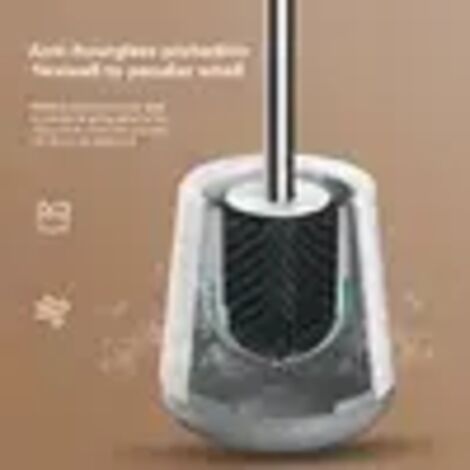 Brosses et supports de toilette en silicone, nettoyage en profondeur, brosse de toilette avec support à séchage rapide pour salle de bain-AquaForge (1/5)