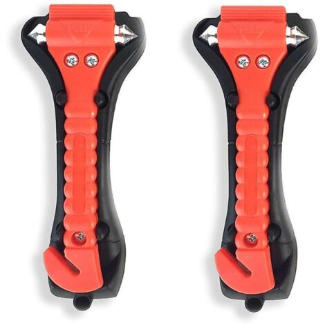 Lot de 2 marteaux d'urgence avec brise-vitre et coupe-ceinture de sécurité, pour la sécurité automobile-AquaForge (1/5)