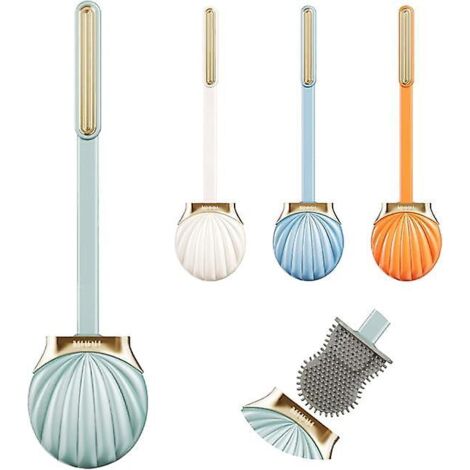 Brosse WC, brosse WC en silicone, support mural, porte-brosse WC pour salle de bain, ensemble brosse WC en silicone, brosse WC, ensemble brosse WC, WC-AquaForge (1/5)