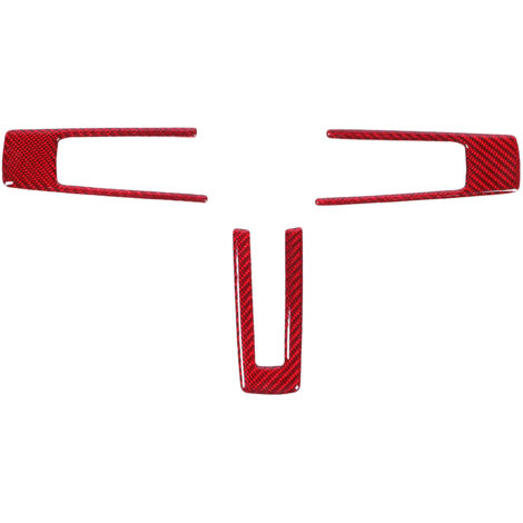 Ensemble de 3 pièces de garnitures adhésives en fibre de carbone pour cadre de volant Ford Mustang 2009-2013-AquaForge (1/5)