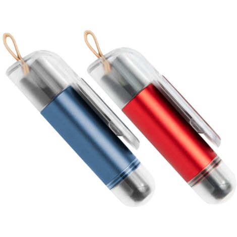 Marteau d'urgence 2 en 1 pour voiture - Brise-vitre et coupe-ceinture de sécurité avec porte-clés, kit de sécurité pour véhicule, 2 pièces bleu-AquaForge (1/5)