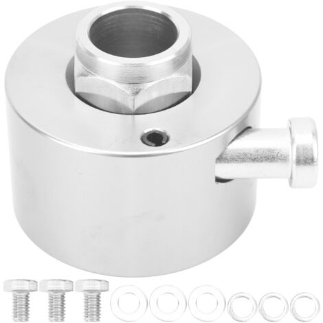 Volant à axe de 3/4 po, moyeu à dégagement rapide, bouton-poussoir, 3 trous, argent-AquaForge (1/5)