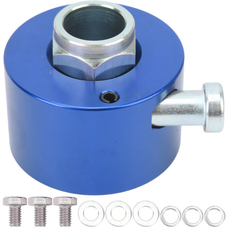Moyeu de volant à dégagement rapide avec bouton-poussoir pour volant à 3 trous, axe de 3/4 pouce, bleu-AquaForge (1/5)