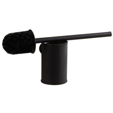 Accessoires de salle de bain de style américain, porte-brosse de toilette mural noir-AquaForge (1/5)