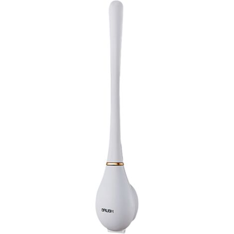 Brosse WC en silicone à tête plate et flexible, brosse WC moderne à fixation murale sans perçage-AquaForge (1/5)