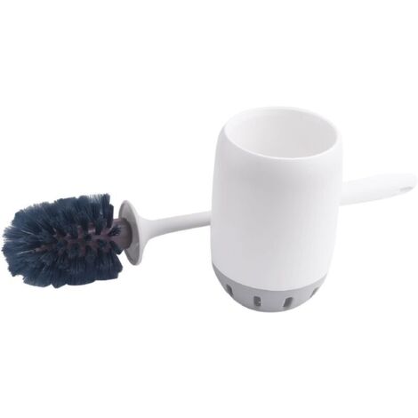 Brosse de toilette et support améliorés, poils modernes et résistants, kit de nettoyage de toilettes (lot de 2)-AquaForge (1/5)