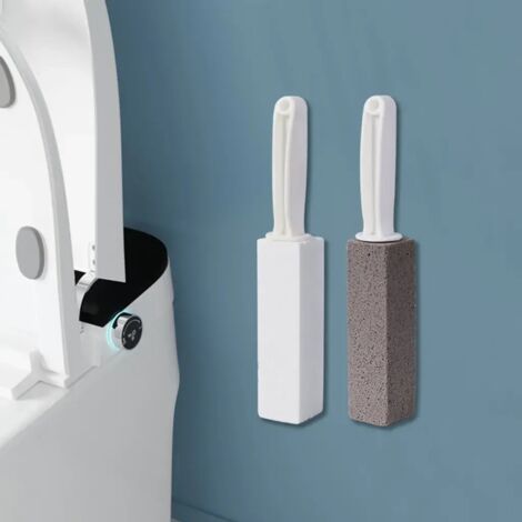 Lot de 2 brosses de toilette en pierre ponce, brosses de nettoyage multifonctions pour salle de bain, toilettes, baignoire, carrelage et lavabo.-AquaForge (1/5)