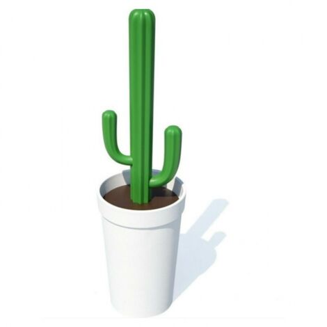 Ensemble de brosses de toilette créatives en forme de cactus, sans perçage-AquaForge