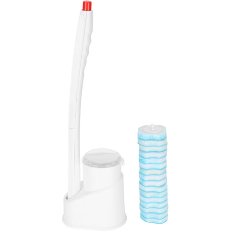 Ensemble de brosses de toilette jetables, nettoyantes et éponges de rechange pour toilettes et salle de bain-AquaForge (1/5)