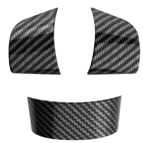 Garniture adhésive en fibre de carbone pour panneau de boutons de volant de voiture Ford Focus 2005-2014-AquaForge (1/5)
