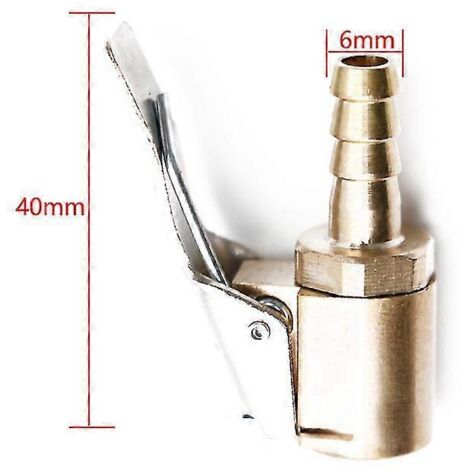 Nouveau raccord de valve de gonflage de pneu de voiture avancé, connecteur et pince, en laiton, 8 mm, pour pompe à air -S-AquaForge (1/4)