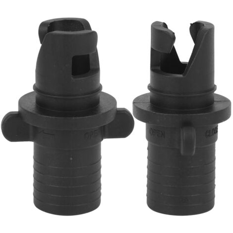 Raccord de valve d'air Black Kayak : adaptateur de gonflage pour bateau et planche de surf-AquaForge (1/5)