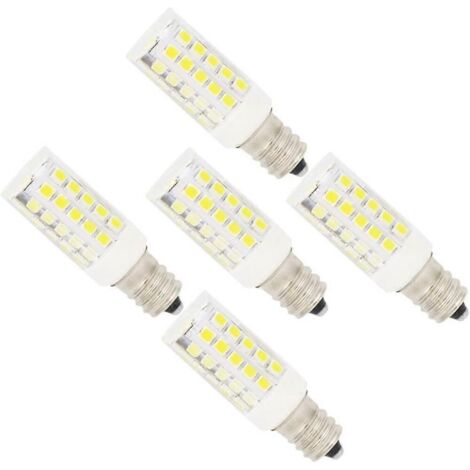 Lot de 5 ampoules LED E12 de type « maïs » 5W, 44 LED SMD 2835, blanc froid 6000K, équivalent à 500 lm (ampoules à incandescence 50W), AC220-240V, non dimmables-AquaForge (1/5)
