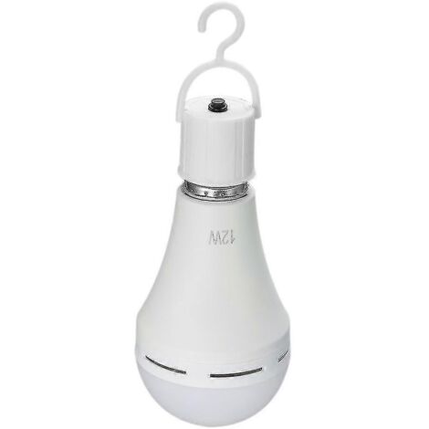 Lot de 2 lampes de secours LED multifonctionnelles rechargeables de 12 W, équivalentes à 60 W, 6000 K, pour le camping en cas de panne de courant.-AquaForge (1/3)