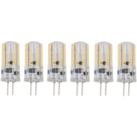 Lot de 6 ampoules LED GY6 35, 5 W, 12 V CA, blanc chaud (2700 K, 3000 K, 6000 K, 6500 K), blanc froid (500 lm), 72 LED, pour la maison et le bureau.-AquaForge (1/5)