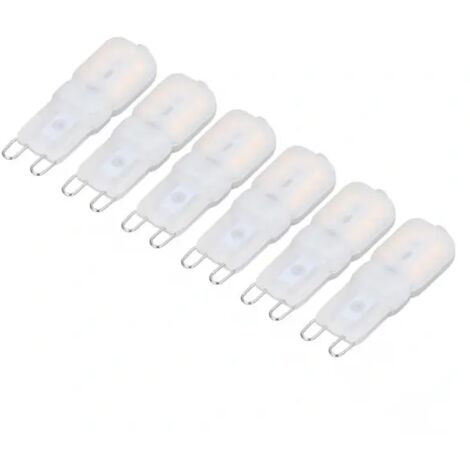 Lot de 6 ampoules LED G9, plafonniers à intensité variable de 3 W, lumière blanc chaud à 360°, 220-240 V.-AquaForge (1/5)