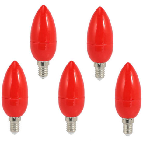 5 ampoules LED rouges porte-bonheur, ampoule à économie d'énergie, culot E14REN-AquaForge (1/5)