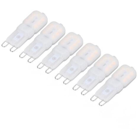 Lot de 6 ampoules LED G9 à intensité variable 3W, économie d'énergie, éclairage à 360° pour plafonniers et lampes de plafond, blanc chaud, 220-240V-AquaForge (1/5)