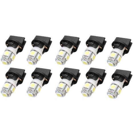 Lot de 10 ampoules LED blanches T10 5050 194 pour tableau de bord avec douille - Yvan-AquaForge (1/5)