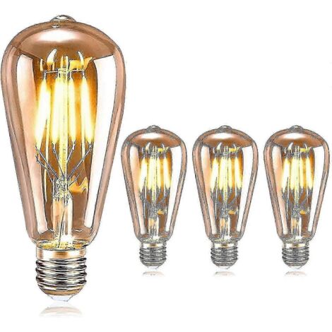 Ampoules rétro Edison, ampoules LED décoratives, culot E27-ST64-8W-AquaForge (1/5)