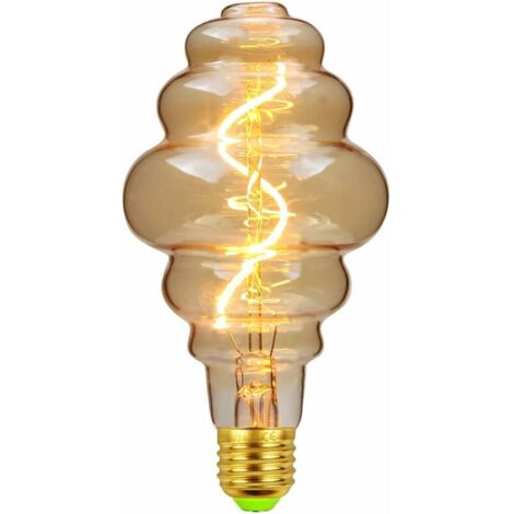 Ampoules LED vintage 4 W à intensité variable - Forme irrégulière, 220/240 V - Culot E27 - Ampoule décorative antique (type ruche) KLB-AquaForge (1/4)