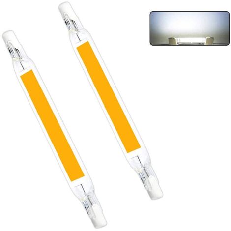 Ampoules LED PC R7S, 5 W/10 W/15 W, 78 mm/118 mm, LED COB, 110 V/230 V, remplace les ampoules halogènes, blanc chaud-AquaForge (1/5)