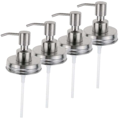 Couvercle de distributeur de savon pour bocaux Mason, pompe en acier inoxydable résistant à la corrosion, couvercle de rechange facile à installer pour la cuisine et la salle de bain-AquaForge (1/5)