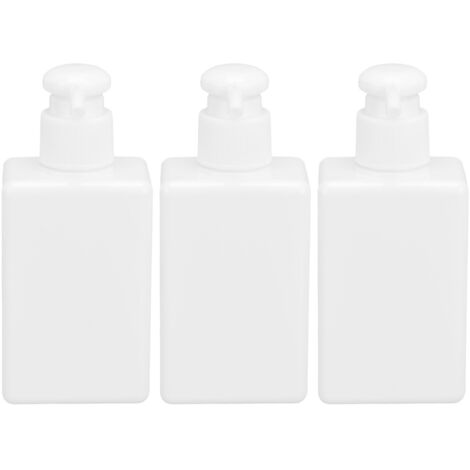 Lot de 3 flacons-pompes en plastique de 150 ml, vides, pour distributeur de savon, flacons pour shampoing, gel douche ou lotion.-AquaForge (1/5)
