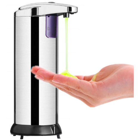 Distributeur de savon automatique avec capteur, acier inoxydable 304, capteur infrarouge, flacon de savon, distributeur de savon-AquaForge (1/5)