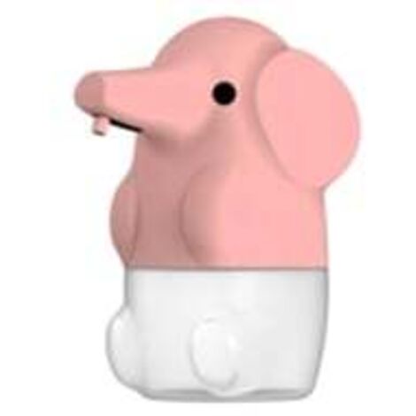 Distributeur automatique de savon mousse, rechargeable par USB, capteur intelligent/motif éléphant (rose)-AquaForge (1/5)