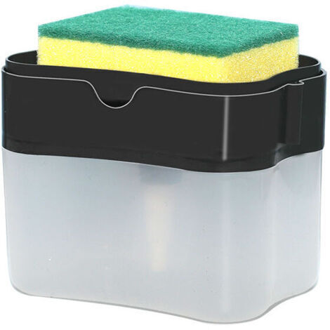 Pompe à savon automatique pour savon liquide et éponge de cuisine (1 pc, noire) (HK)-AquaForge (1/5)