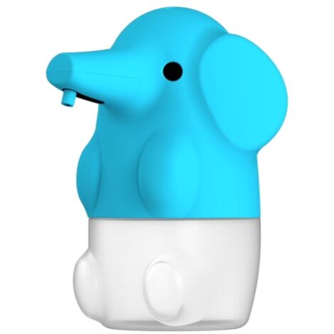 Distributeur automatique de savon mousse, rechargeable par USB, capteur intelligent/motif éléphant (bleu)-AquaForge (1/5)