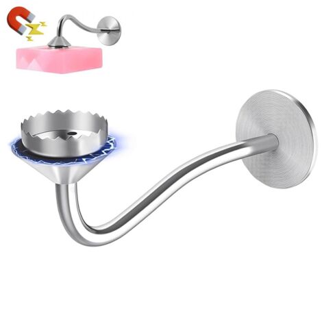 Distributeur de savon magnétique - Distributeur de savon magnétique pour douche - Installation sans perçage - Distributeur de savon magnétique en acier inoxydable-AquaForge (1/5)