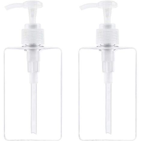 Distributeur de savon 280 ml, lot de 2 flacons pompe vides-AquaForge (1/5)