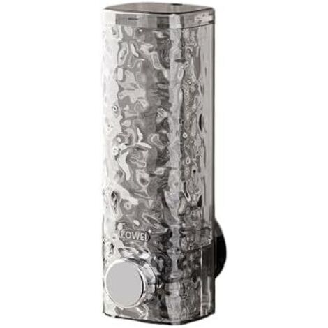 Distributeur de savon liquide à ventouse sans perçage de 450 ml, flacon de savon pour les mains mural, style nordique simple et tendance, flacon de shampoing à presser, pour salle de bain et cuisine-A (1/4)