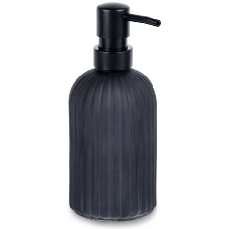 Un élégant distributeur de savon en verre noir, convenant aussi bien à la cuisine qu'à la salle de bains.-AquaForge (1/5)