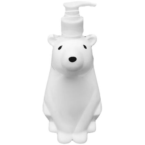 Flacon distributeur de savon en forme d'ours mignon, grande capacité, avec pompe, pour salle de bain et cuisine, format L (11 x 26 cm / 4,3 x 10,2 pouces) (900 ml)-AquaForge (1/5)