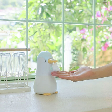 Distributeur de savon moussant automatique pour téléphone portable New Penguin, machine à laver intelligente pour la maison, motif dessin animé, 103 x 116 x 97 x 175,81 mm-AquaForge (1/5)
