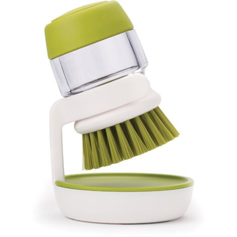 Brosse à vaisselle Palm Scrub rechargeable avec distributeur de savon et support de rangement-AquaForge (1/5)
