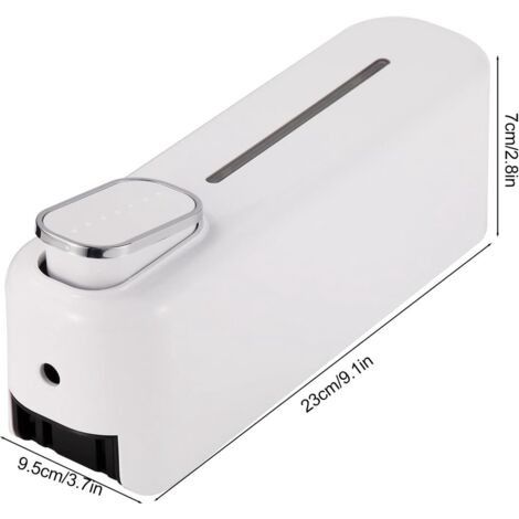 Distributeur de savon - 23 x 7 x 9,5 cm - Distributeur de savon mural - Distributeur de savon manuel - Pour savon liquide ou gel 300 ml - Plastique ABS-AquaForge (1/5)