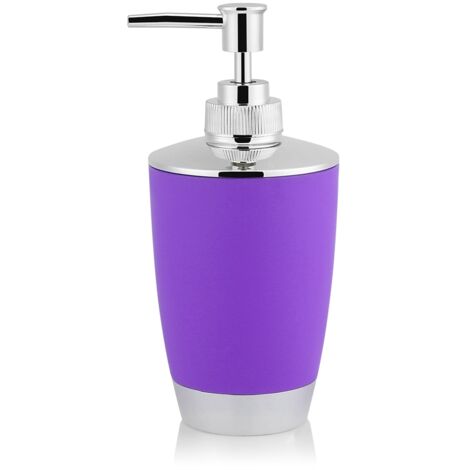 Ensemble d'accessoires de salle de bain 4 pièces comprenant une tasse, un porte-brosse à dents et un distributeur de savon violet-AquaForge (1/5)