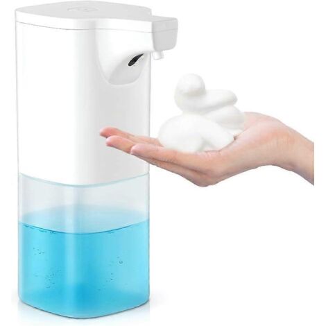 Pratique et hygiénique, distributeur automatique de savon moussant, à poser ou à fixer au mur, capteur de mouvement pour un nettoyage rapide et fiable, convient à tous.-AquaForge (1/5)