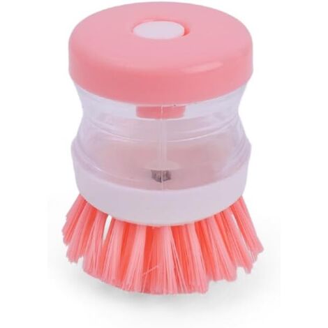 Brosse à vaisselle avec fonction pression et savon liquide, adaptée au nettoyage de la vaisselle, des casseroles et des éviers (violette)-AquaForge (1/4)
