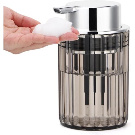 Pompe distributrice de mousse, 1 pompe à détergent cuisine 300 ml, flacon de mousse en plastique, flacon de shampoing vide, pompe à détergent salle de bain-AquaForge (1/4)