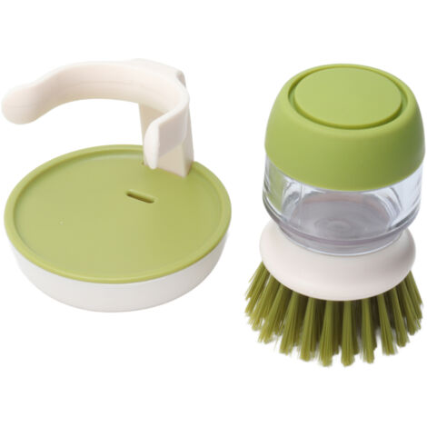 Brosse à main distributeur de savon, brosse à main distributeur de savon pour la vaisselle, les casseroles, les poêles et le nettoyage de l'évier-AquaForge (1/5)
