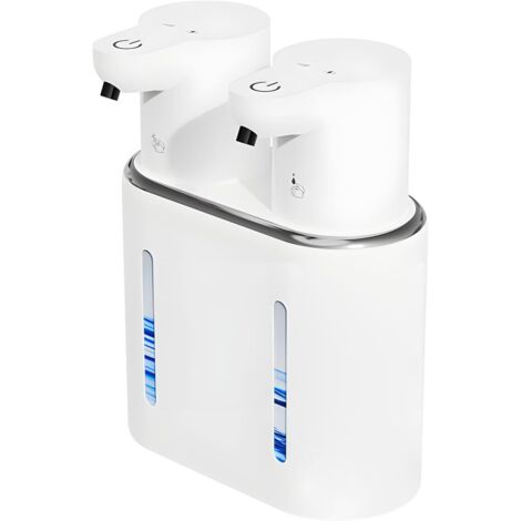 Distributeur de savon automatique avec zone de détection de 70 mm, plusieurs utilisations par charge, design élégant à poser sur le comptoir, distributeur de savon anti-déversement-AquaForge (1/5)
