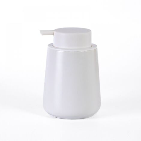 Distributeur de savon liquide en céramique avec pompe facile à presser, pour shampoing et lotion pour les mains, salle de bain et cuisine, 400 ml, blanc-AquaForge (1/3)
