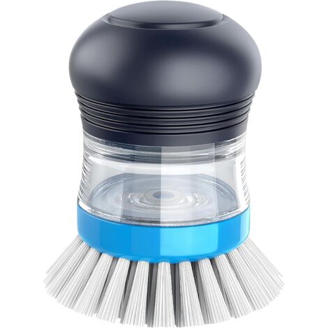 Brosse à savon manuelle MR.SIGA, brosse de cuisine pour le nettoyage de la vaisselle, des casseroles, des poêles et de l'évier, lot de 1, bleu marine-AquaForge (1/5)