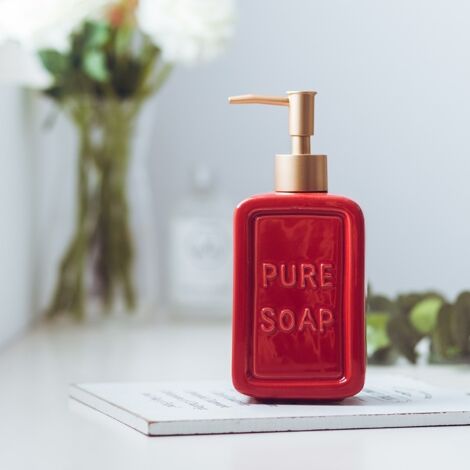 Distributeur de savon liquide en céramique de 470 ml (1 unité), flacon de gel hydroalcoolique pour hôtels et spas, distributeur de shampoing et de savon pour la douche, distributeur de désinfectant-Aq (1/5)