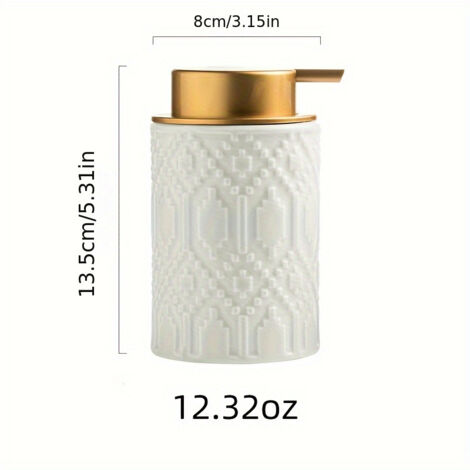 Distributeur de savon en céramique, flacon pompe à mousse rechargeable, distributeur de savon mousse pour salle de bain et cuisine, décoration cadeau de Noël/Halloween-AquaForge (1/5)